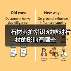 石材养护常识:铁锈对石材的影响有哪些（图1）