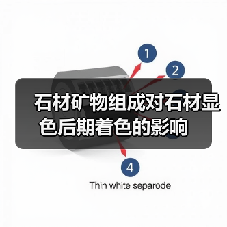 石材矿物组成对石材显色后期着色的影响（图4）