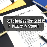 石材接缝发黑怎么处理？施工要点全解析（图1）