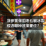菠萝面做旧老石板冰裂纹选哪种效果更佳？（图1）