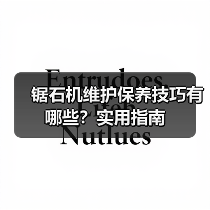 锯石机维护保养技巧有哪些？实用指南（图1）
